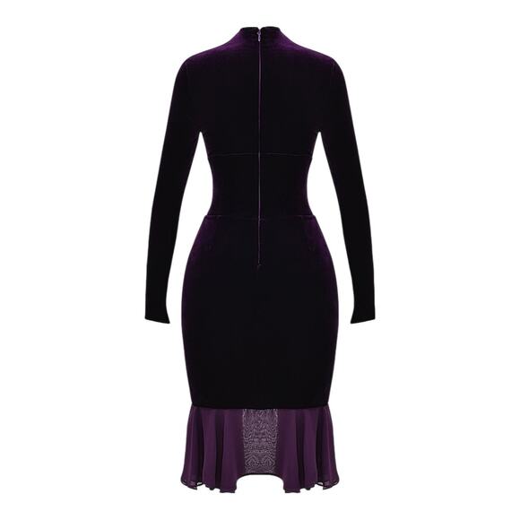 House of CB NWT Dahna Purple Velvet Corset Dress Sz Medium - Picture 6 of 7